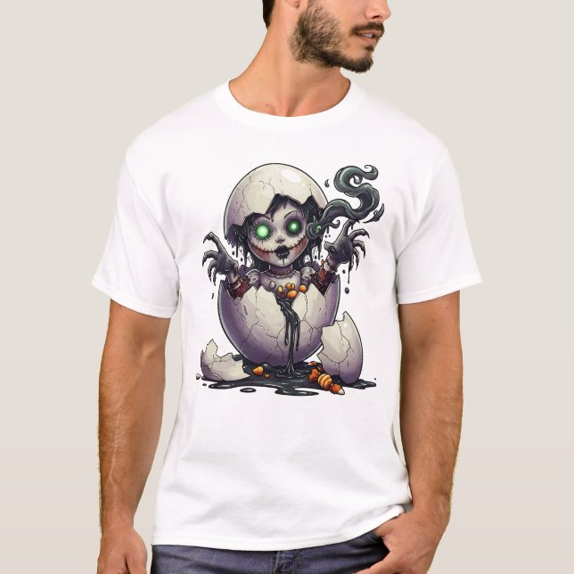 Camiseta Creepy Witch Hatchling Halloween T-Shirt – Horror  (Frente)