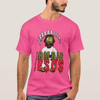 Camiseta Creepy Zombie Jesus wants BRAINS Funny Horror cree