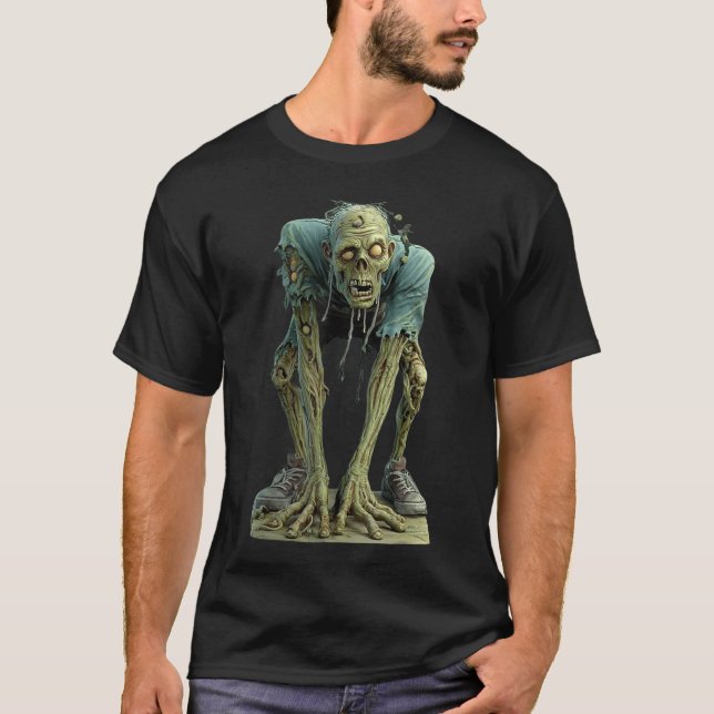 Camiseta Creepy Zombie Undead Horror Halloween Scary Monste (Frente)