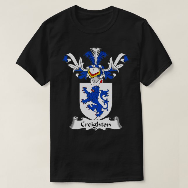 Camiseta Creighton Casaco da Guarda Familiar de Armas (Frente do Design)