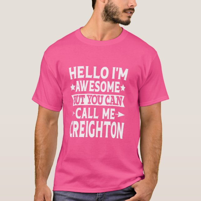 Camiseta Creighton Surname Creighton Family Sobrenome Creig (Frente)