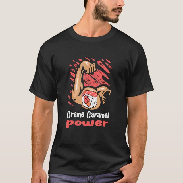 Camiseta Creme Caramel Power Workout Engraçado Gym Humor Ca (Frente)