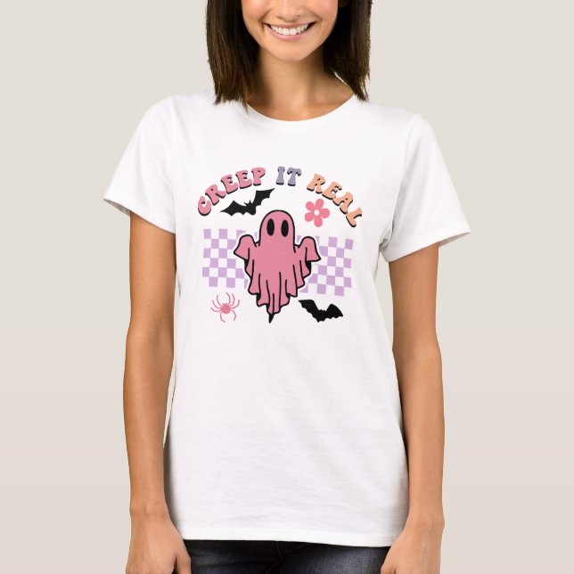Camiseta Creme de verdade | Ghost Halloween T-Shirt (Frente)