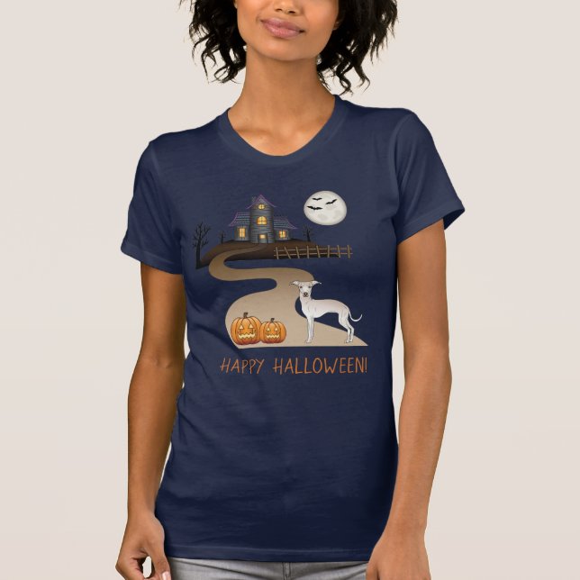 Camiseta Creme Iggy Cute Dog E Halloween (Frente)