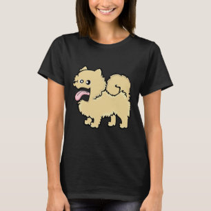 Camiseta Creme Pomeraniano (Corpo do Cheio) Azul Bg
