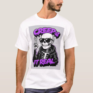 Camiseta Creme Real - Legal Esqueleto Halloween 1