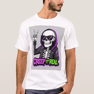 Camiseta Creme Real - Legal Esqueleto Halloween 3
