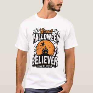 Camiseta Crente do Halloween Vintage Desde 1966 Gráfico_1