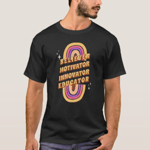 Camiseta Crente Inovador do Motivador Educador Rainbow Back