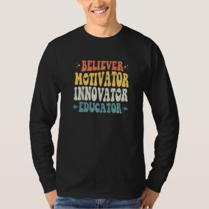Camiseta Crente Motivador Inovador Educador Professor Volta