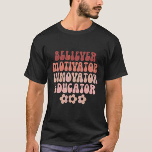 Camiseta Crente Motivador Inovador Educador Retro Ensina