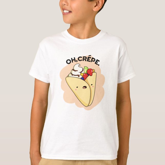 Camiseta Crepe Engraçado Comida Pun (Frente)