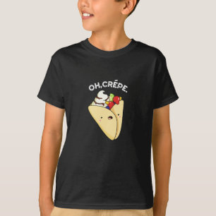 Camiseta Crepe Engraçado Comida Pun Dark BG