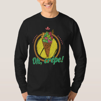 Camiseta Crepe French pancake Matcha crepes baking filling 