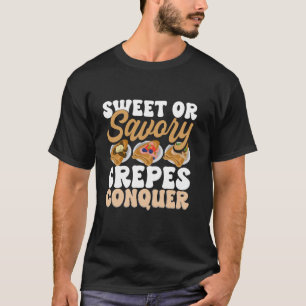 Camiseta Crepes França Cuisine Sweet Waffles Banana Dessert