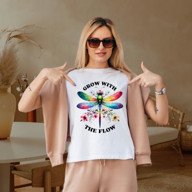 Camiseta Cresça com o fluxo (Criador carregado)