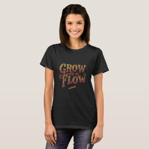 Camiseta Cresça Com o Fluxo Nome Personalizado Tipografia R