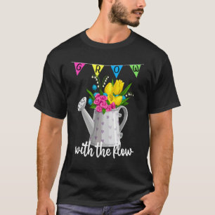 Camiseta Cresça com o Fluxo Zen Yoga Jardim Meditação R