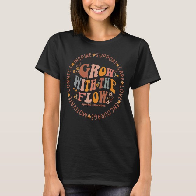Camiseta Cresça Com O Professor De Educação Especial De Flu (Frente)