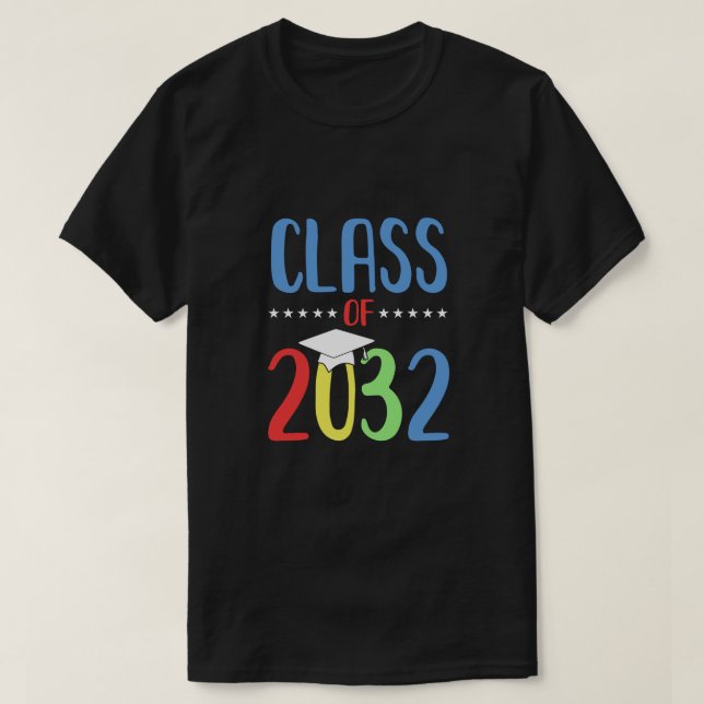 Camiseta Cresça Comigo Primeiro Dia Da Classe De 2032 Você (Frente do Design)