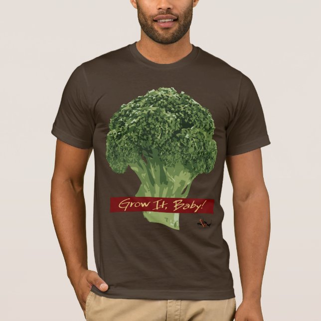 Camiseta Cresça-o bebê! - T dos brócolos (Frente)