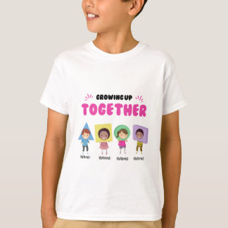 Camiseta Crescendo Juntos Nome da Amizade para Amigos