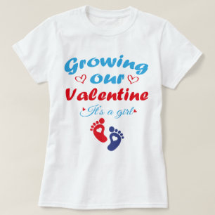 Camiseta Crescendo nosso Namorados É uma menina nova gravid