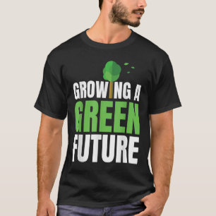 Camiseta Crescendo um Futuro Verde Proteção Ambiental Ea