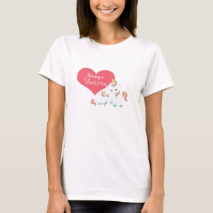 Camiseta Crescendo um unicórnio - design de maternidade