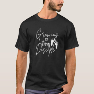 Camiseta Crescendo Uma Pequena Cristã Cristã Gravidez E