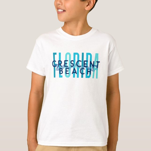 Camiseta Crescent Beach Florida (Ondas Oceânicas) (Frente)