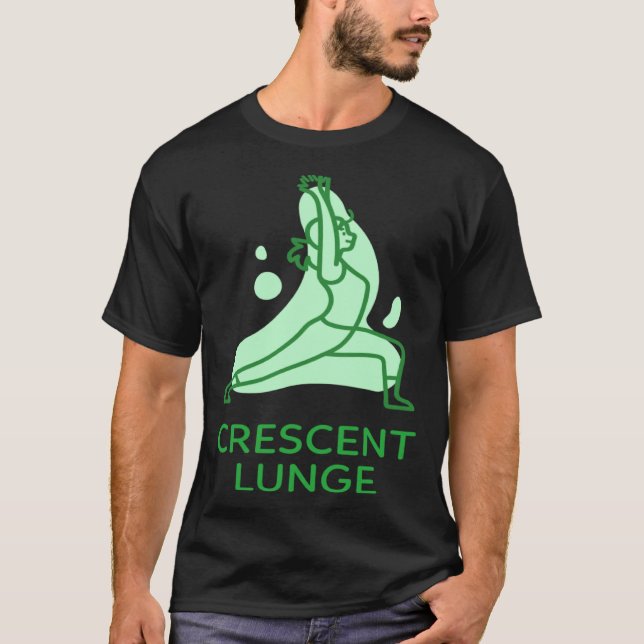 Camiseta Crescent Lounge Anjaneyasana Yoga Pose (Frente)