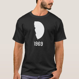 Camiseta Crescent Moon Landing 1969 Entusiasta do Espaço As