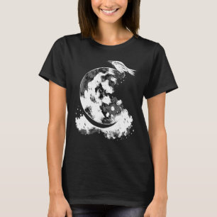 Camiseta Crescent Moon Raven Witch - Gótico de Astrologia E