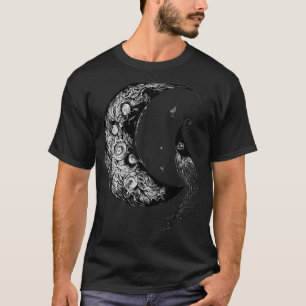 Camiseta Crescent Moon Witch - Astrologia Gótica