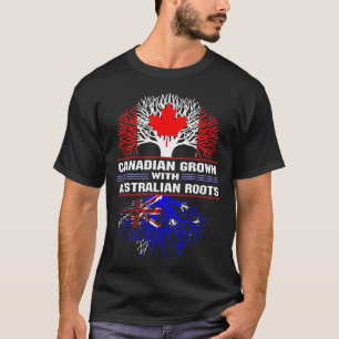 Camiseta Crescente Canadense com Raízes Australianas