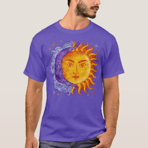 Camiseta Crescente Celestial Lua Sun Tarot Horoscópio Cosmo