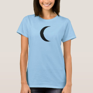 Camiseta Crescente Negro Despertando Astrologia da Lua Mági