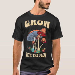 Camiseta Crescer Com A Vint De Cogumelos De Psilocybin Mági