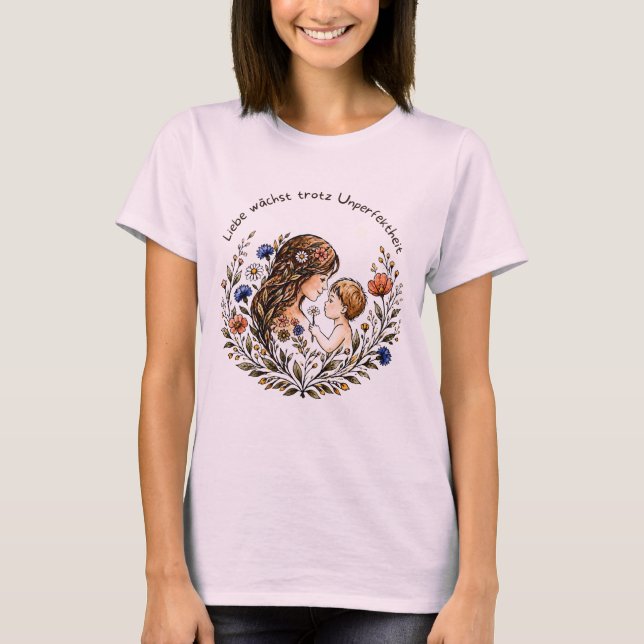 Camiseta Crescer com Amor – Mamãe & Bebê (Frente)