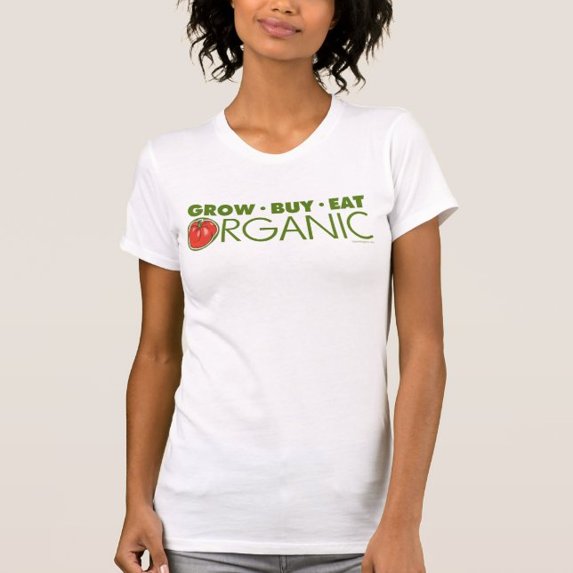 Camiseta Crescer, Comprar, Comer Orgânico (Frente)