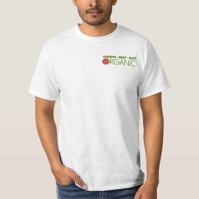 Camiseta Crescer, Comprar, Comer Orgânico (Frente)