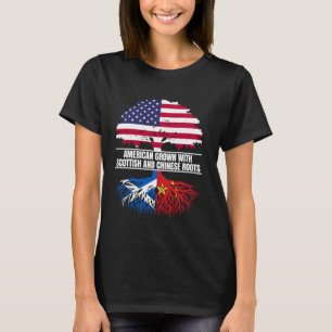 Camiseta Crescido Americano com Legado da Bandeira Escocês
