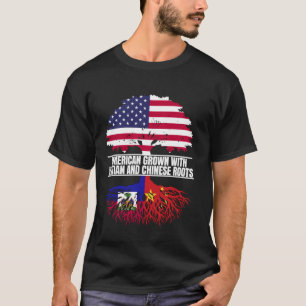 Camiseta Crescido Americano com Legado da Bandeira Haitiano