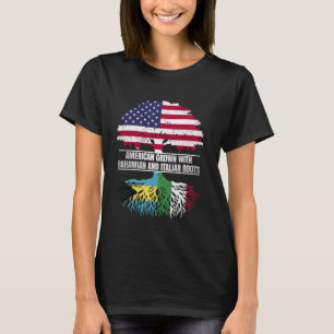 Camiseta Crescido Americano com Legado da Bandeira Ítalo-Ba