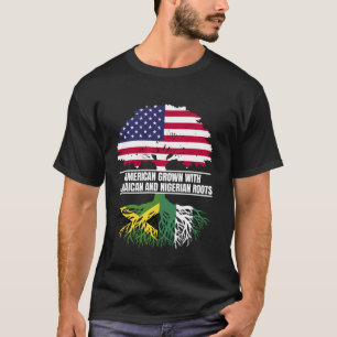 Camiseta Crescido Americano com Legado da Bandeira Jamaican