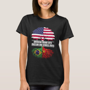 Camiseta Crescido Americano com Legado da Bandeira Raízes B
