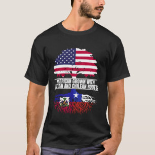 Camiseta Crescido Americano com Legado de Bandeira Haitiano