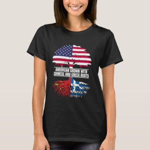 Camiseta Crescido Americano com Raízes Gregas Chinesas da B