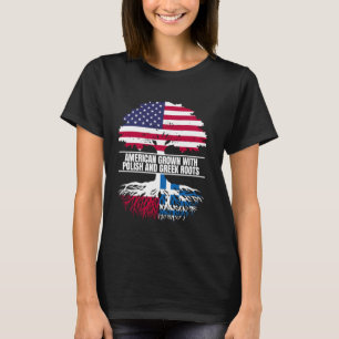 Camiseta Crescido Americano com Raízes Gregas Polonesas da
